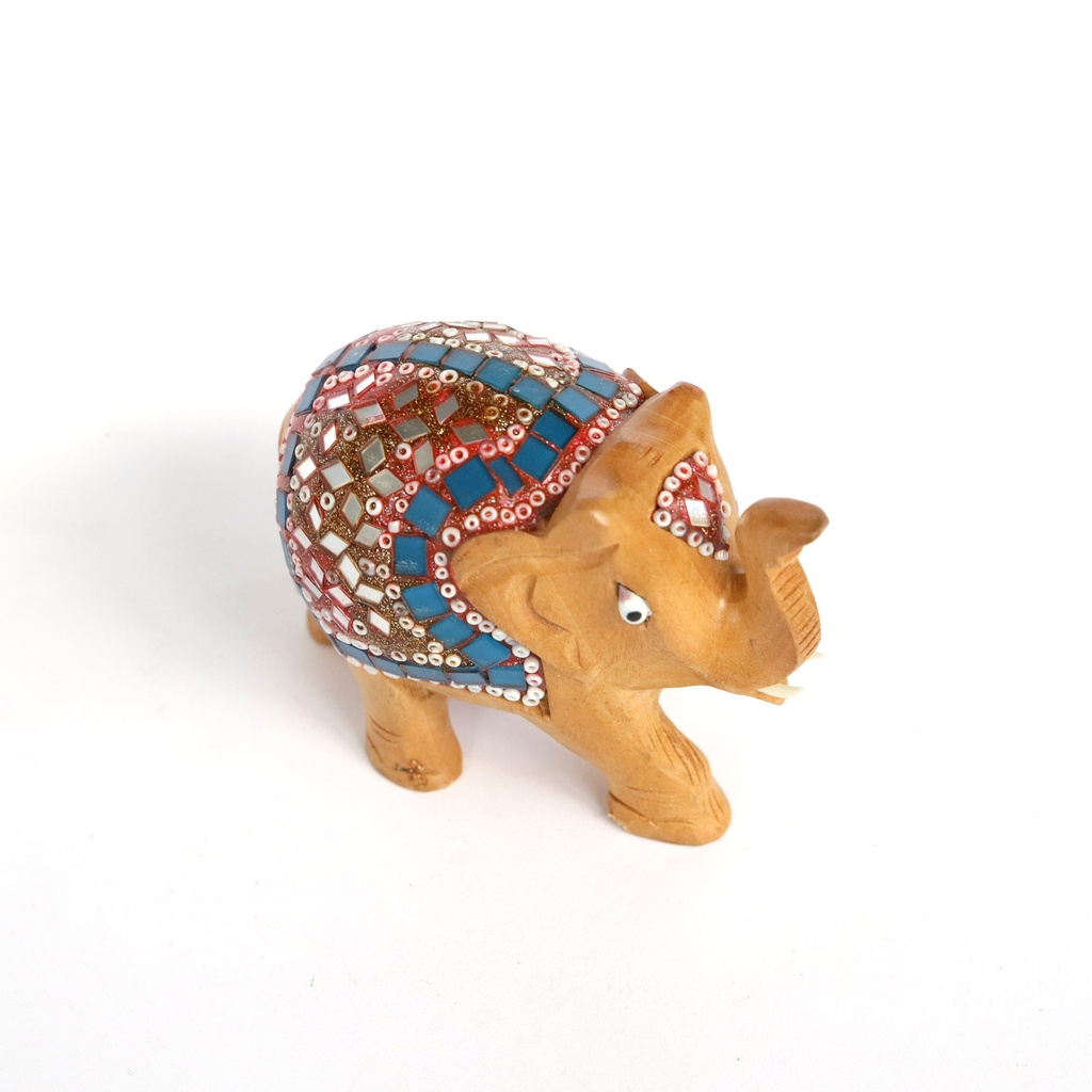 Elefant aus Holz Decke bl