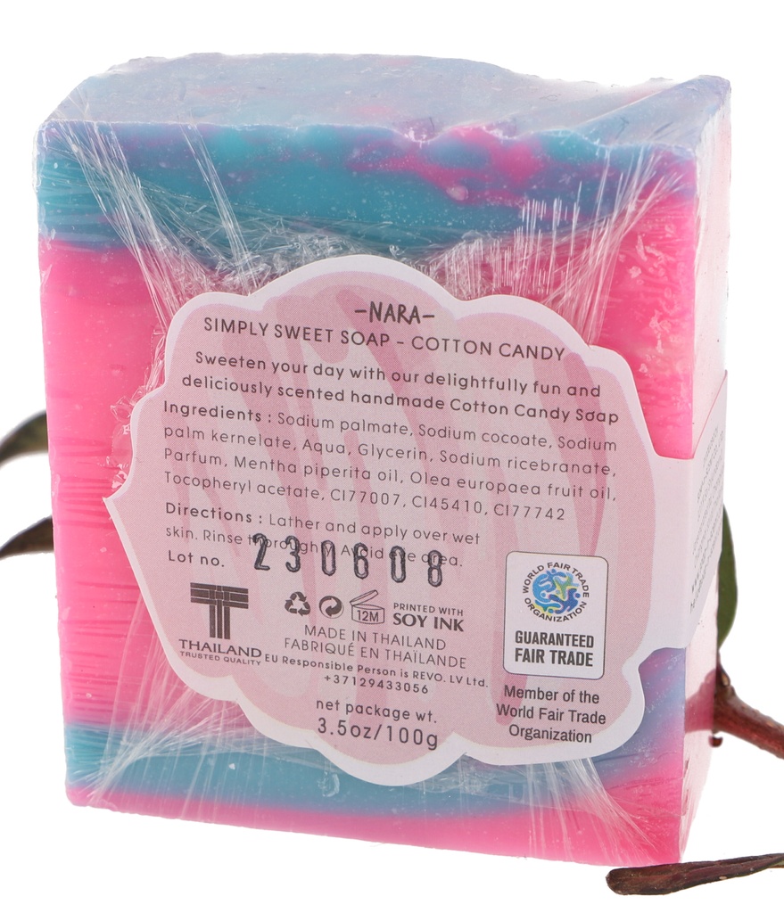 Handgemachte Sweet Candy Seife, 100 g, Fair Trade - Cupcake - 2,5x7x6 cm