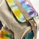 Großer quadratischer Rucksack aus Tiedye-Hanf