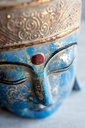 Buddha-Maske blau antique