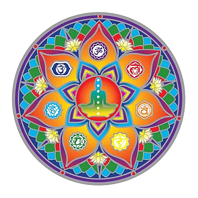 Fensterbild Lotus CHAKRA Mandala -- 14 cm