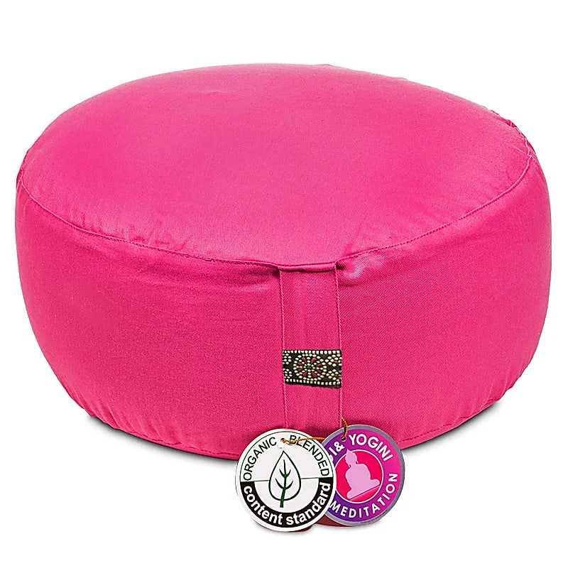 Meditationskissen pink Baumwolle BIO (OCS) -- 33x17cm; ±2300g