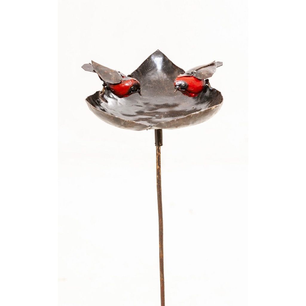 METAL HEART BOWL ON STICK