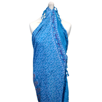 Mandela Sarong - Aquamarin & Orange