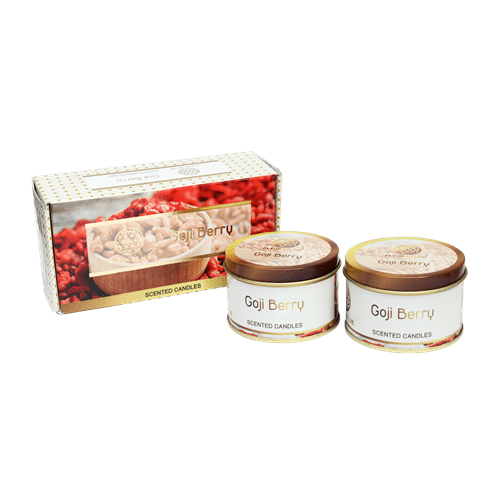 Blume des Lebens Goji Beere Sojawachskerzen 2er Set