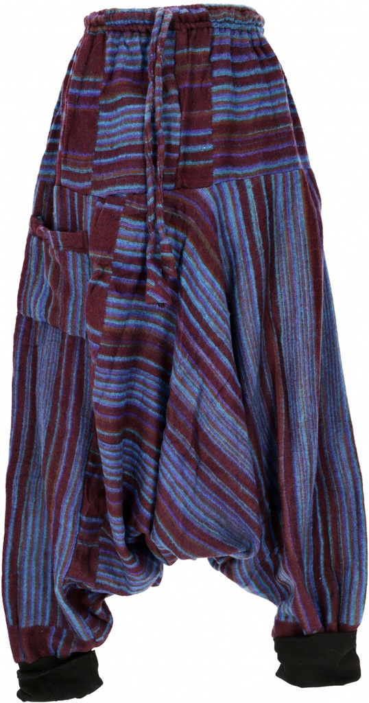 Flauschige Haremshose, Boho Pluderhose, Pumphose, Aladinhose - rasta