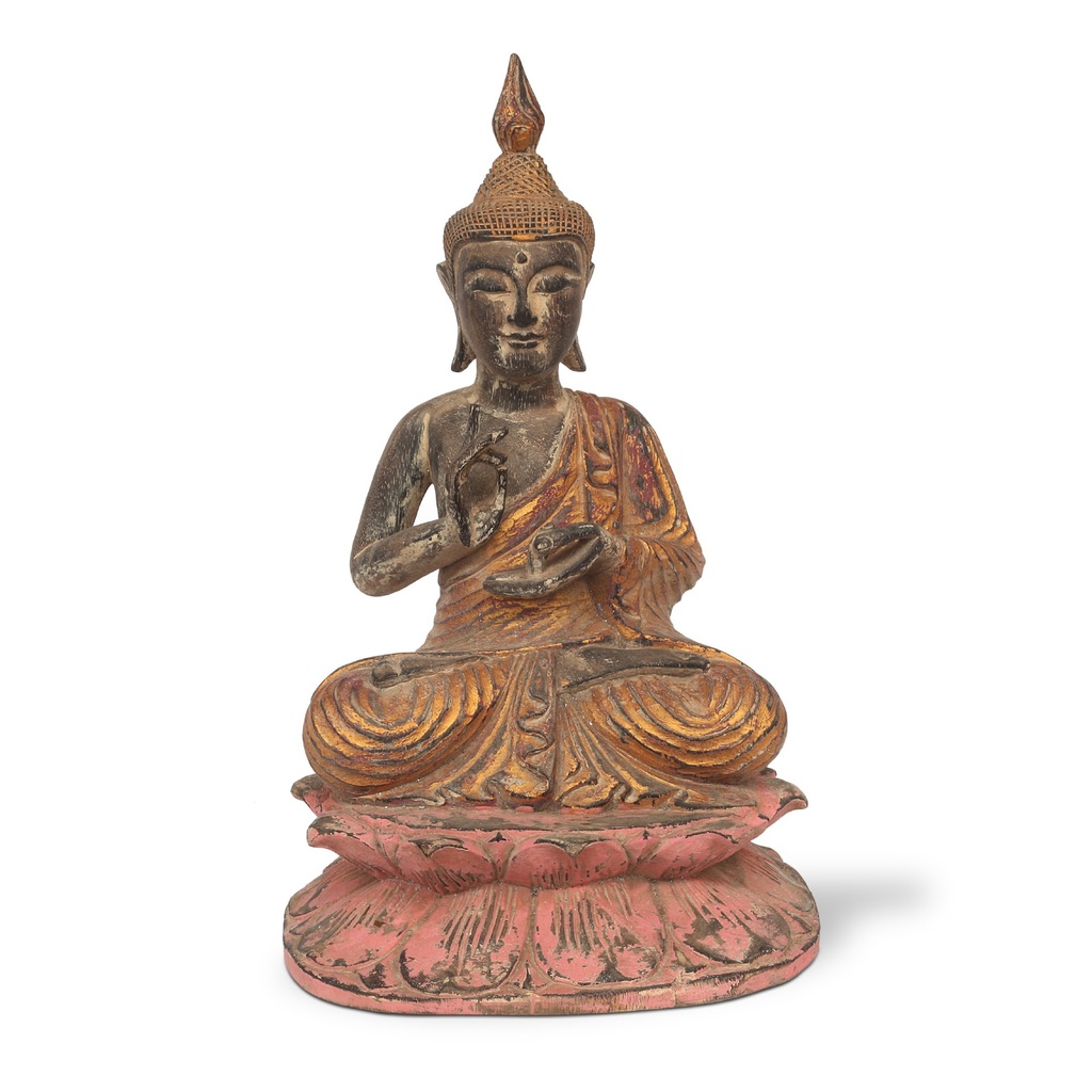 'Buddha sitzend Thai Stil', H 47 cm, B 27 cm, T 27 cm