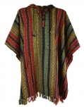 Poncho Hippie chic, Ethno Poncho, Andenponcho - bunt 