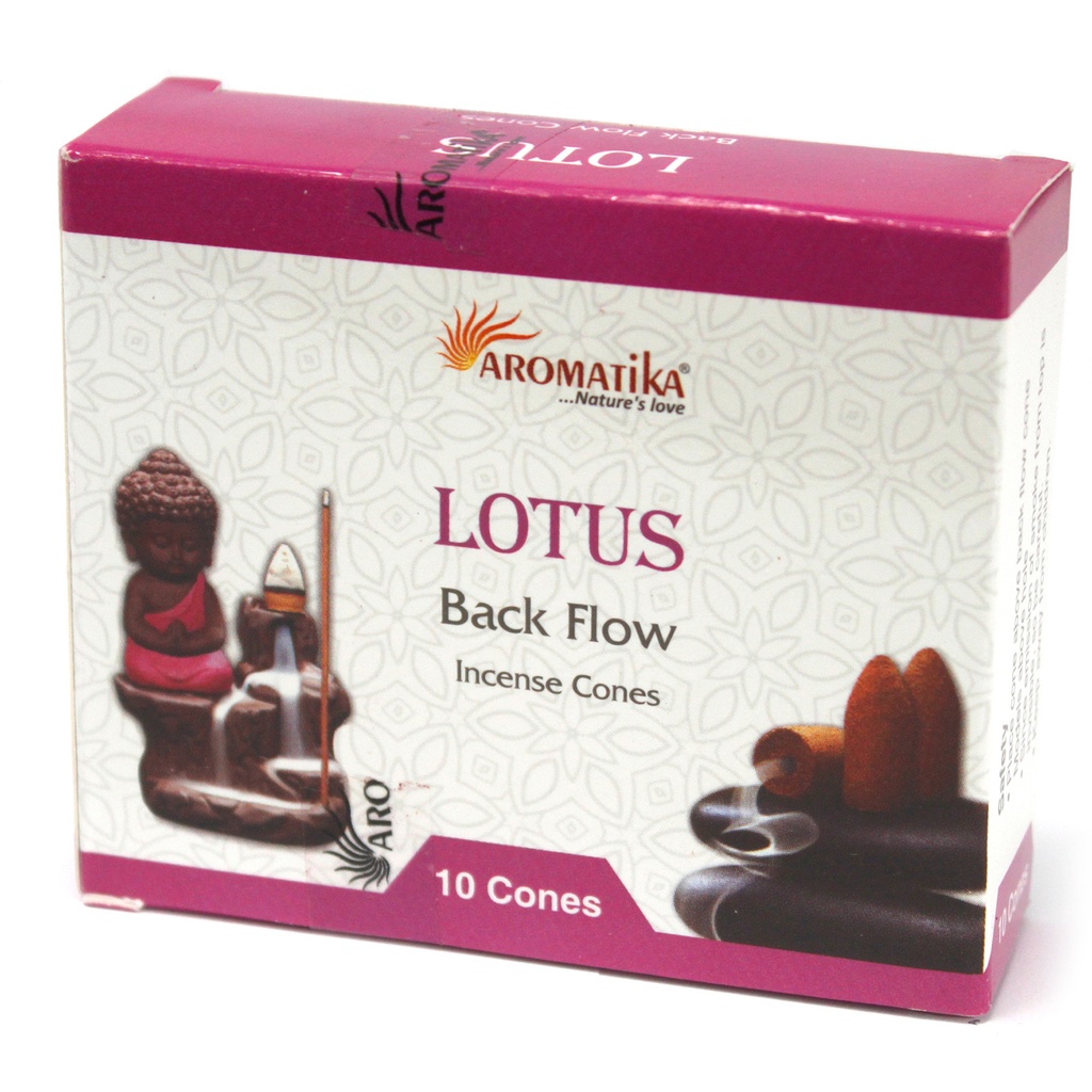 10x Aromatica Backflow Räucherkegel - Lotus