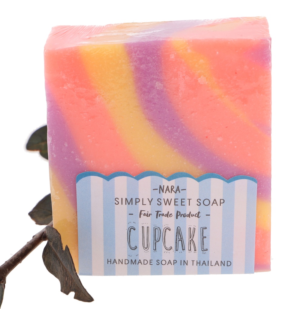 Handgemachte Sweet Candy Seife, 100 g, Fair Trade - Cupcake - 2,5x7x6 cm