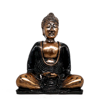 Schwarz-goldener Buddha – mittelgroß