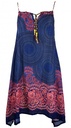 Boho Mandala Midikleid, Trägerkleid, Strandkleid für starke Frauen - blau/fuchsia