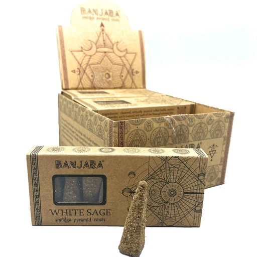 [BanjSC-04] Banjara Räucherpyramiden-Kegel -White Sage