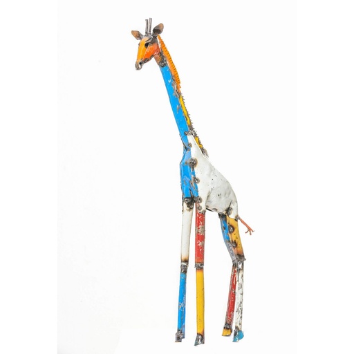 [ZA404880] MITTELBUNTE GIRAFFE AUS METALL