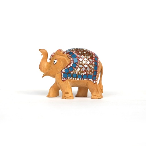 [170219] Elefant aus Holz Decke bl