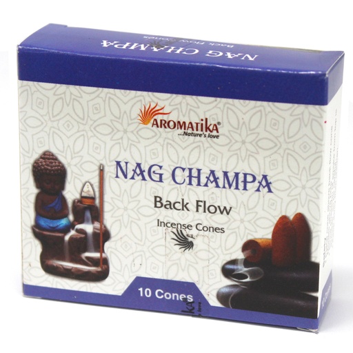 [AromaBF-04] 10x Aromatica Backflow Räucherkegel – Nag Champa